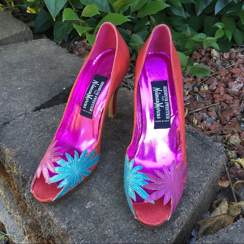 ‘80s-‘90s Vintage Metallic Andrea Pfister Pumps